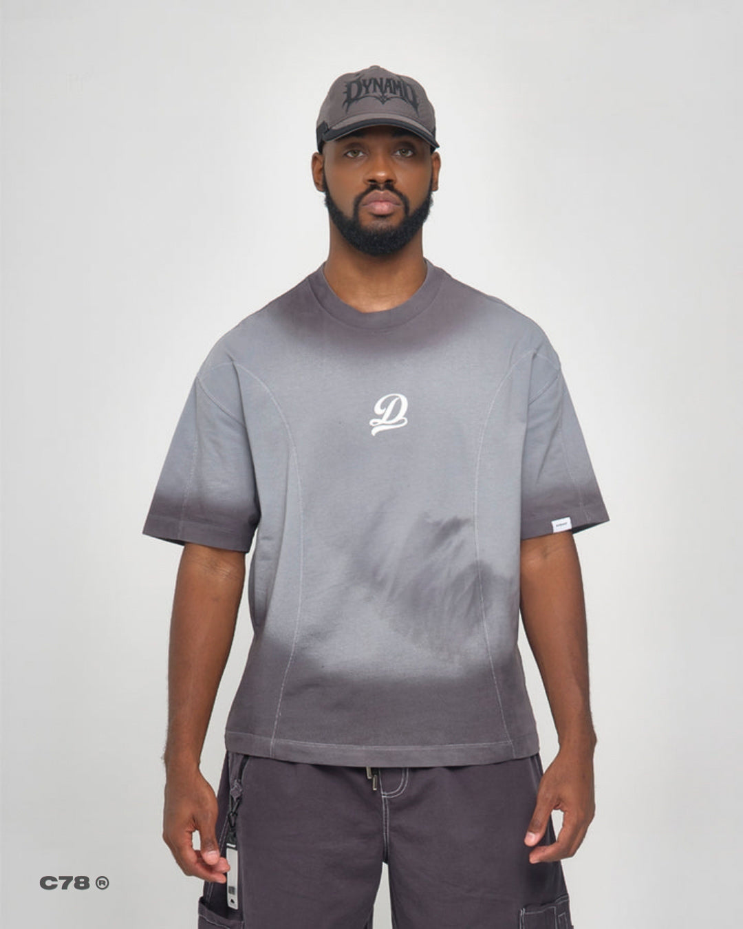 CAMISETA OVERSIZE DESGASTE GRIS BASIC D