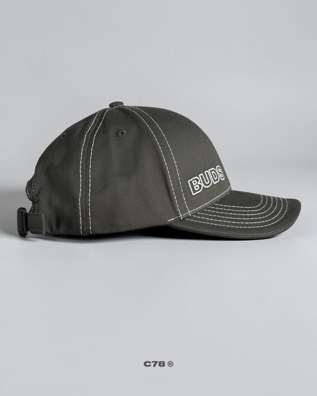 GORRA BUDS VERDE MILITAR BORDADO